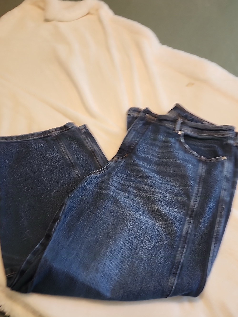LOFT Dark Blue Barrel Jeans